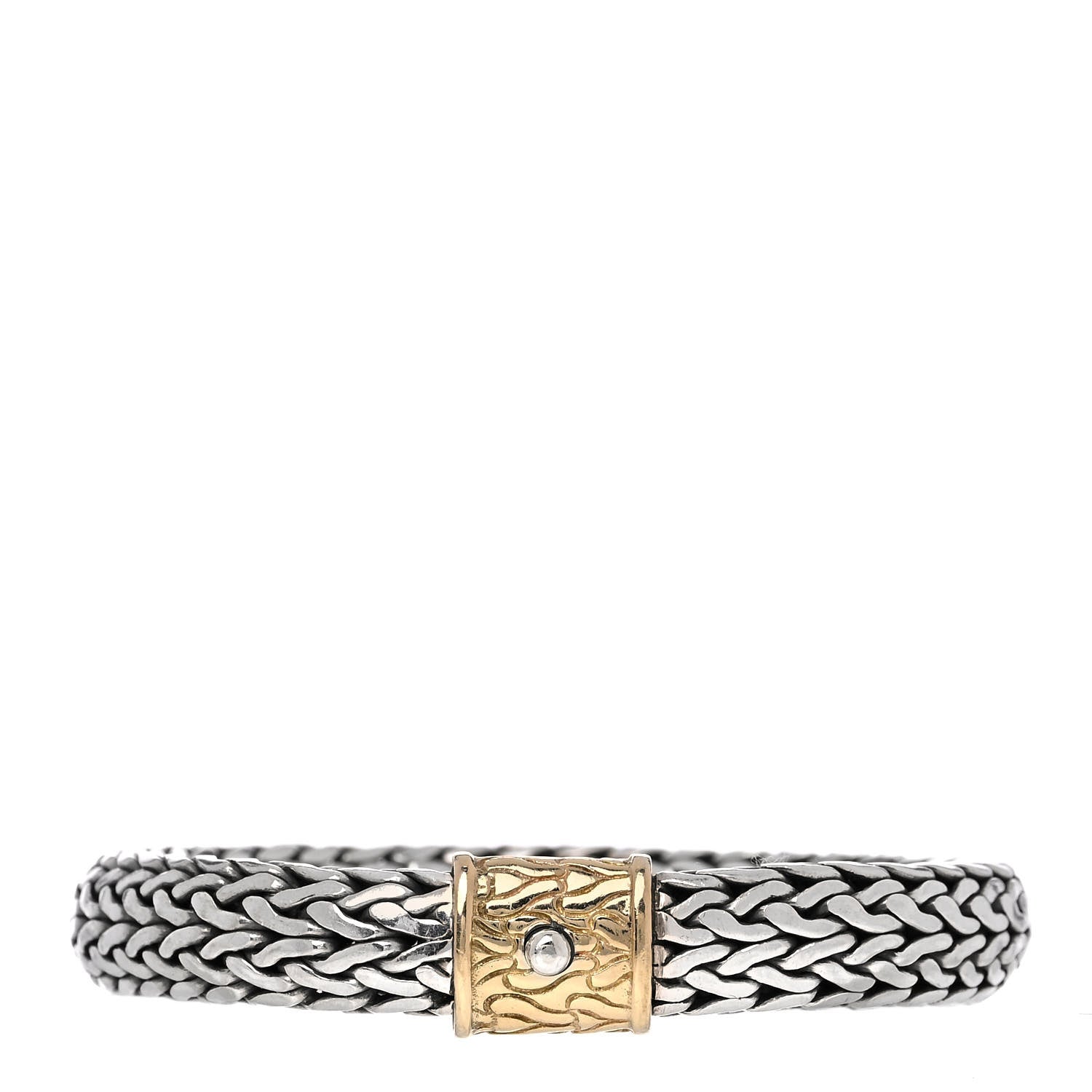 John Hardy Sterling Silver 18K Yellow Gold 11mm Classic Chain Bracelet 1 of 4