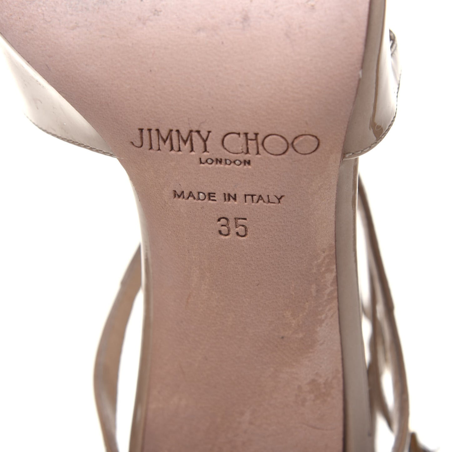 Patent Calfskin Lang Sandals 35 Sand
