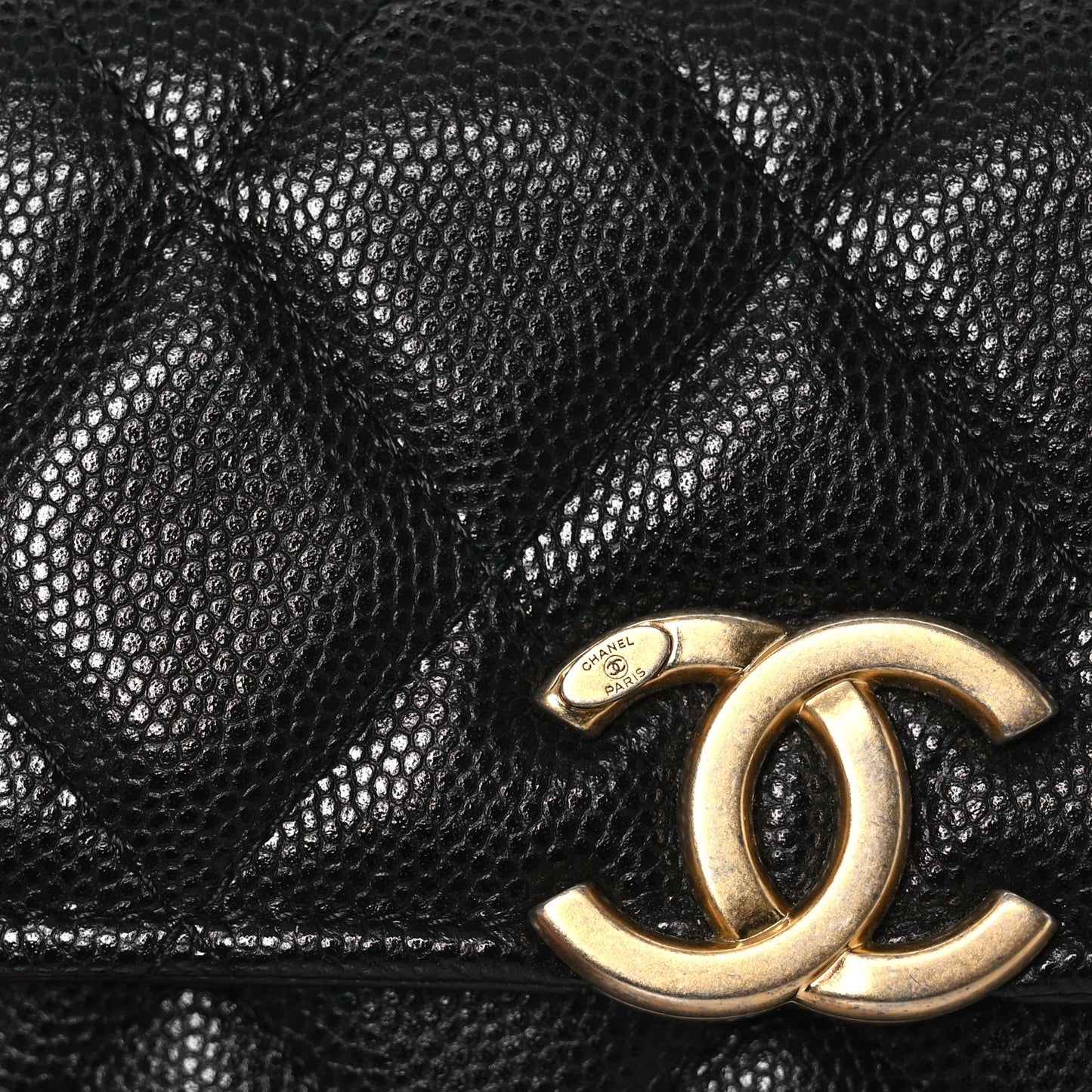 Caviar Quilted Mini Bracelet On Chain Wallet On Chain WOC Black