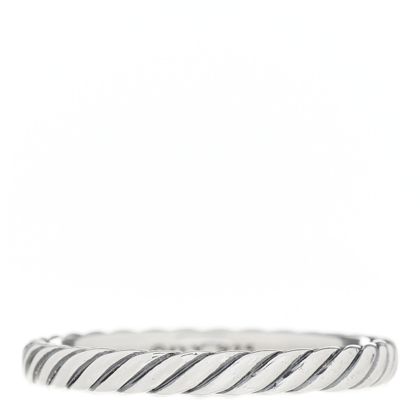 Sterling Silver Stackable Cable Ring 52 6