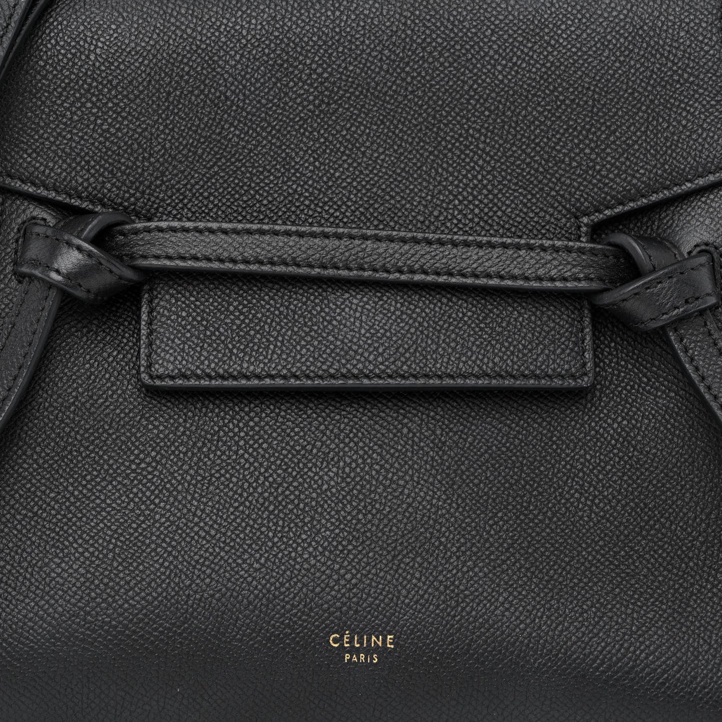Grained Calfskin Nano Belt Bag Black