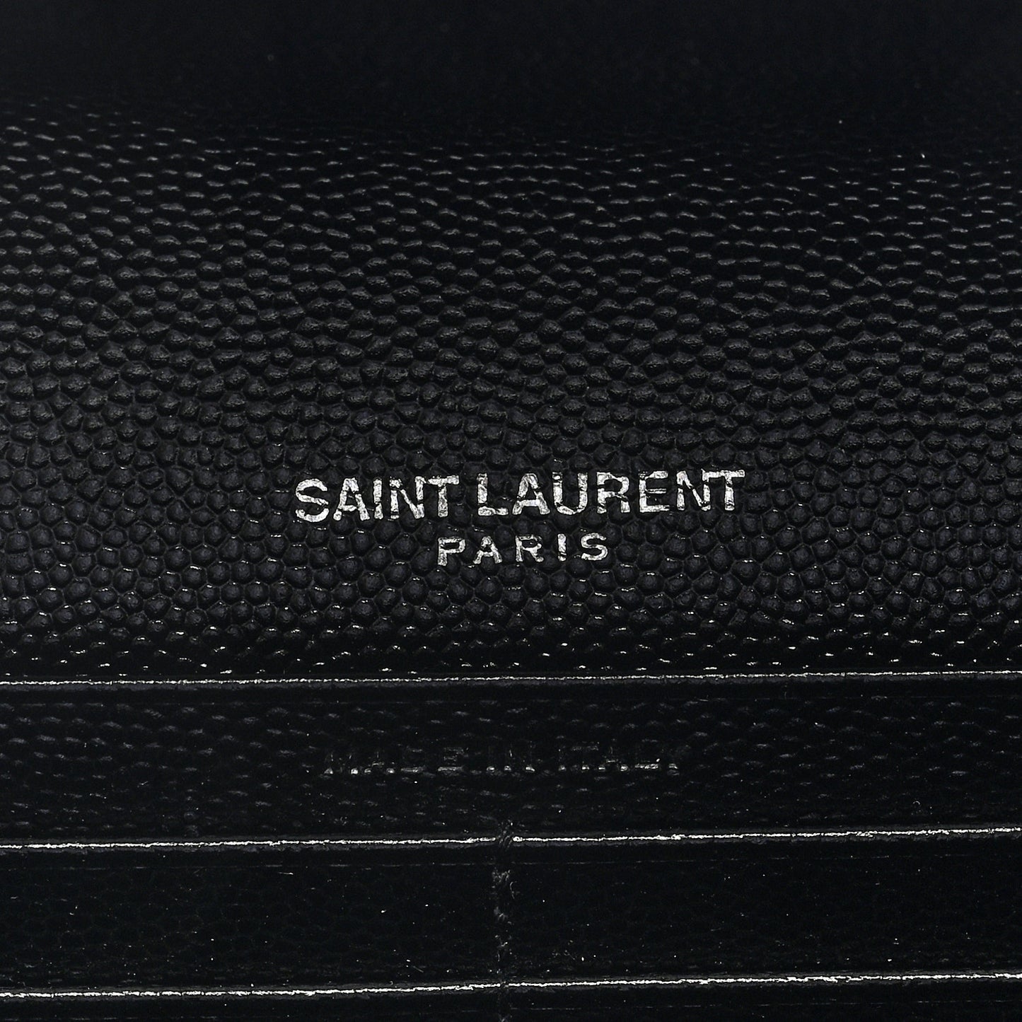 Grain De Poudre Matelasse Chevron Monogram Flap Wallet Black