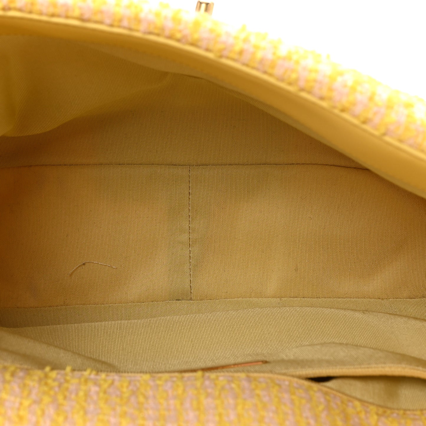 Tweed Quilted Large Chanel 19 Flap Yellow