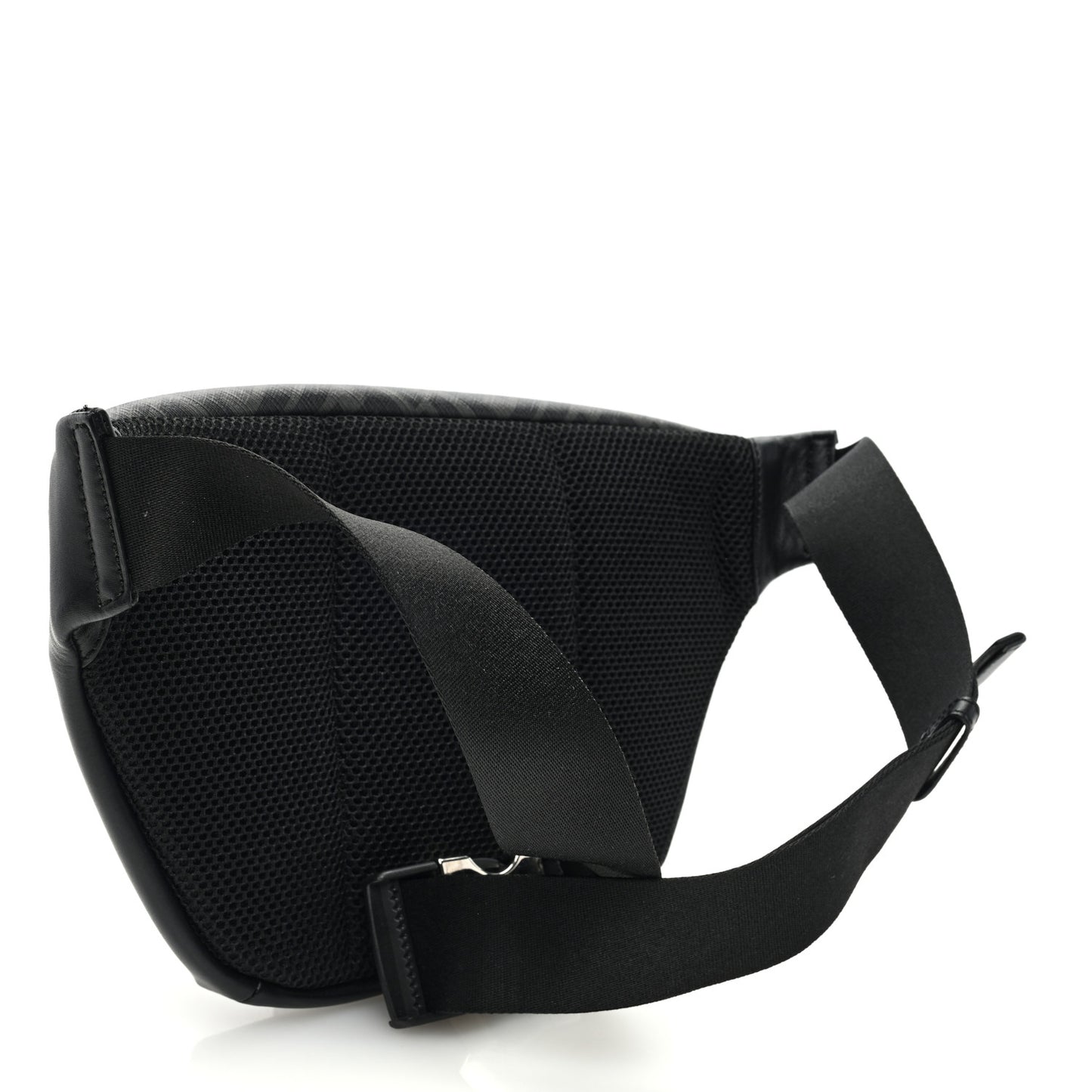 Glazed Fabric Vitello Liberty FF 1974 Diagonal Belt Bag Black Sunflower