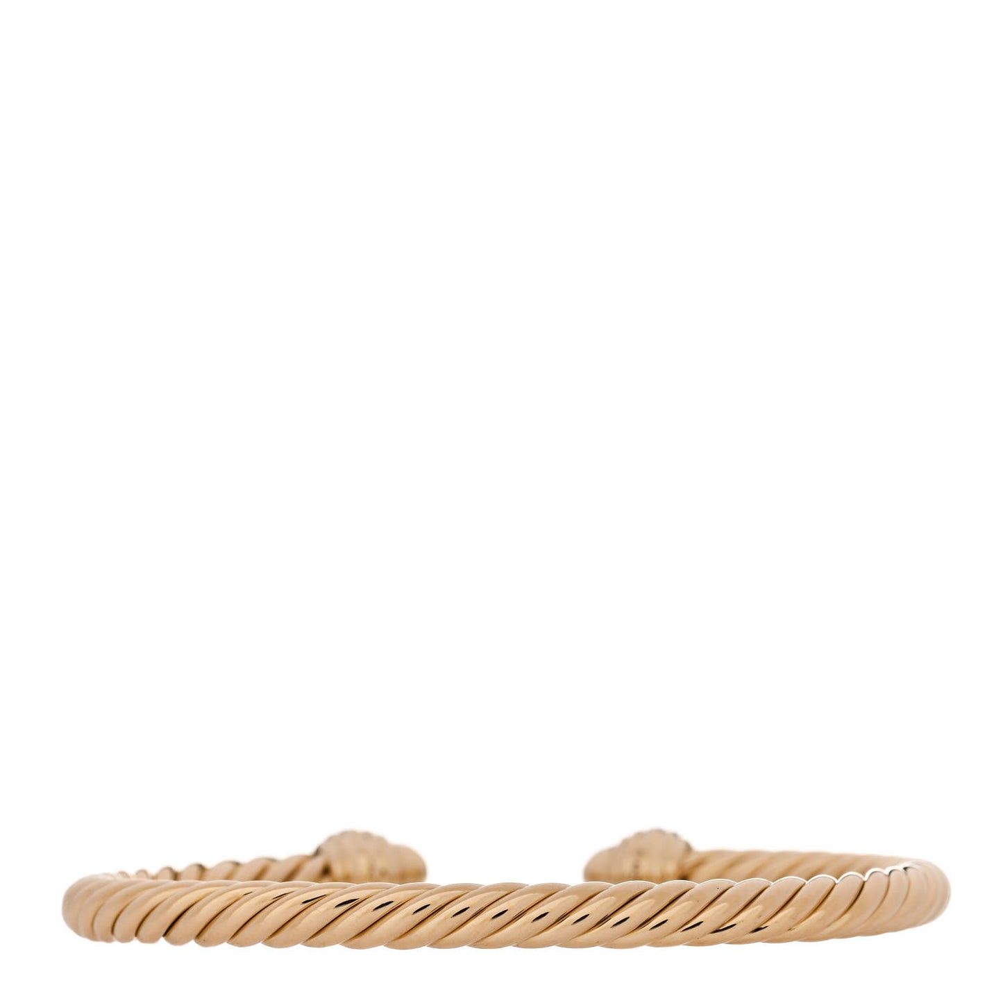 18K Yellow Gold Pave Diamond 5mm Cable Bracelet