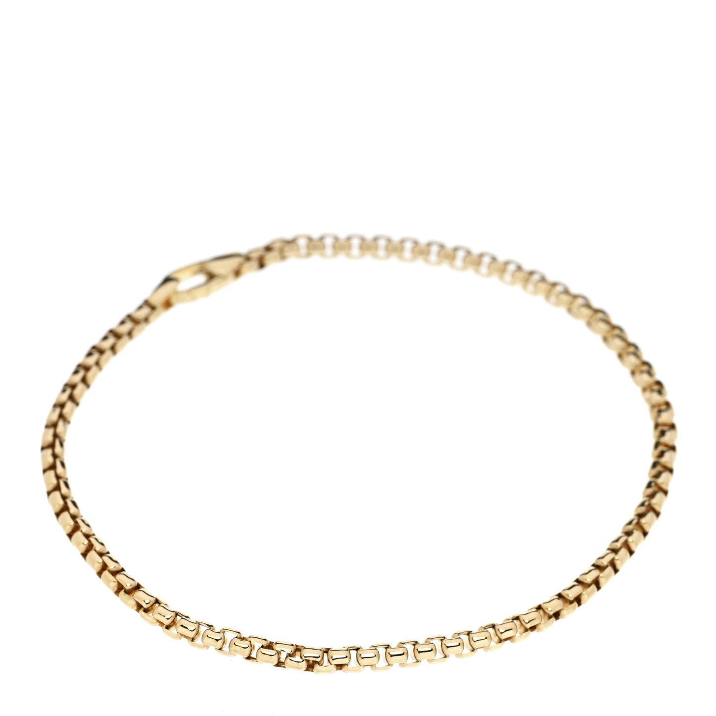 18K Yellow Gold 2.7mm Box Chain Bracelet
