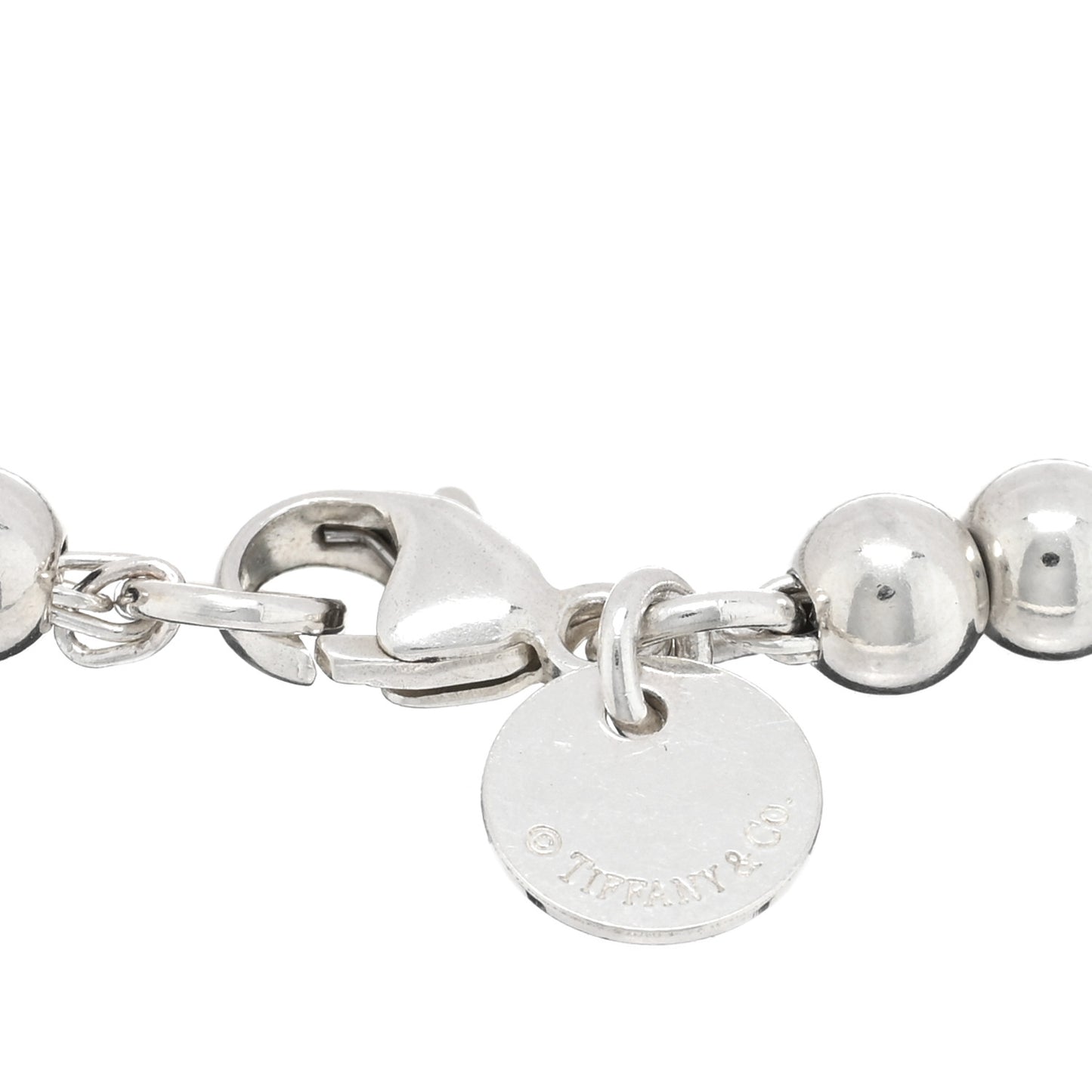 Sterling Silver Rubedo 4mm Return To Tiffany Heart Tag Bead Bracelet