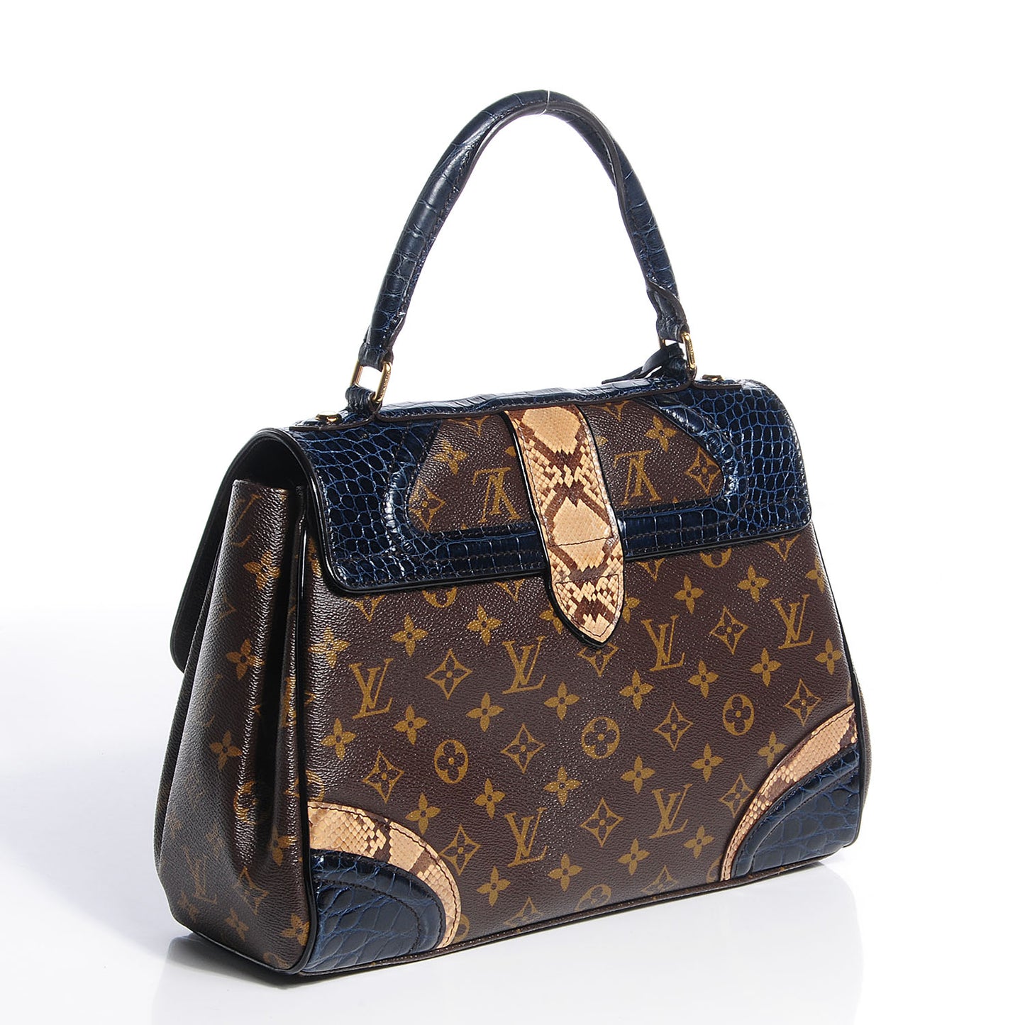 Monogram Python Alligator Monogramissime Bowling Bag Marine