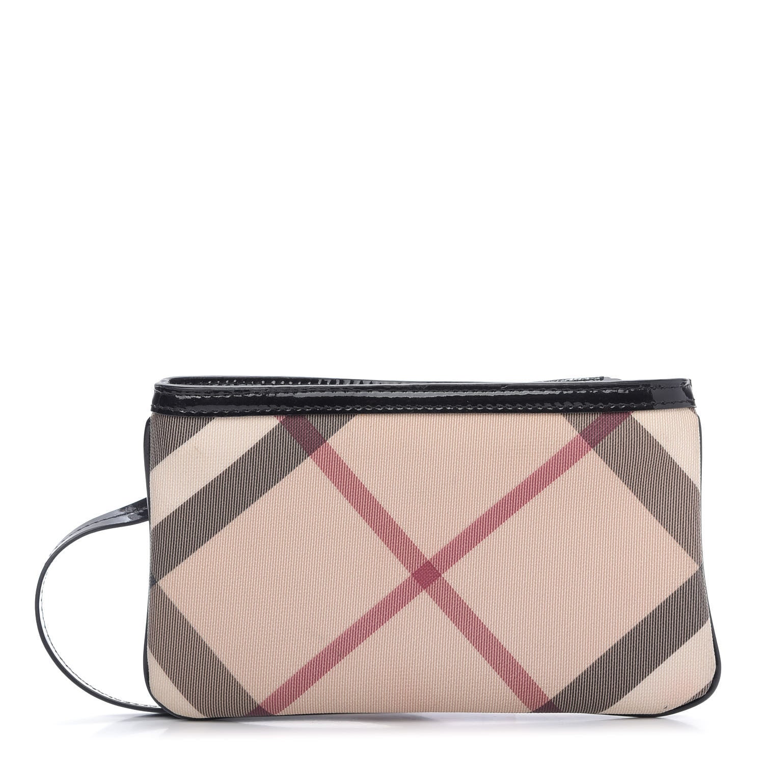 Burberry Nova Check Wristlet Pouch Black 1 of 9