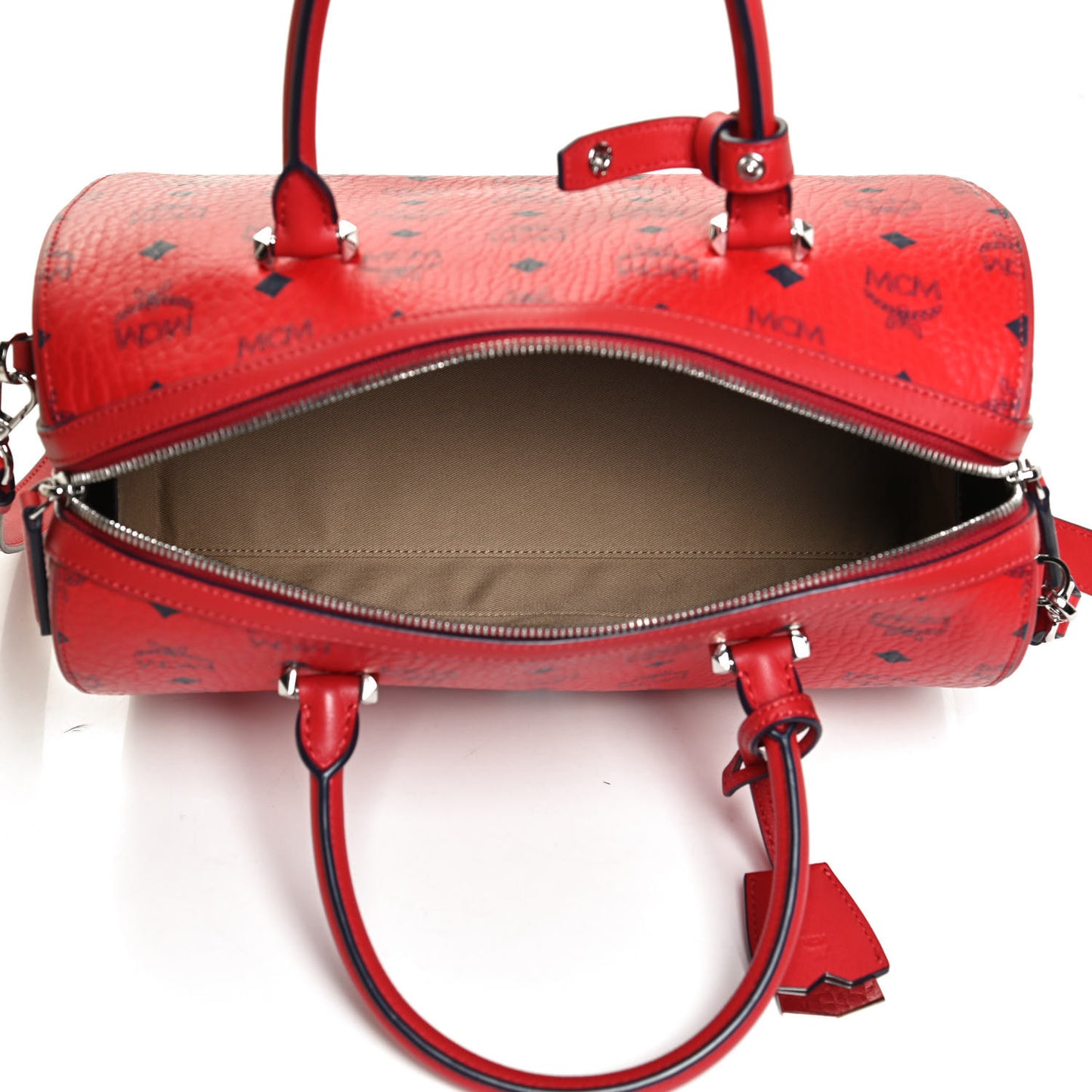 Visetos Medium Essential Boston Bag Red