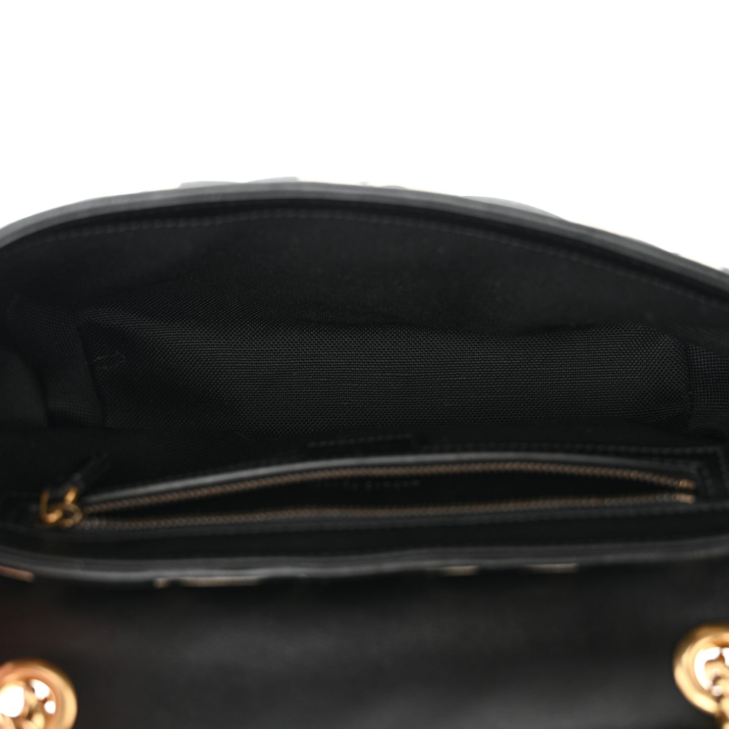 Canvas Matelasse Diagonal Polka Dot Small GG Marmont Shoulder Bag Black White