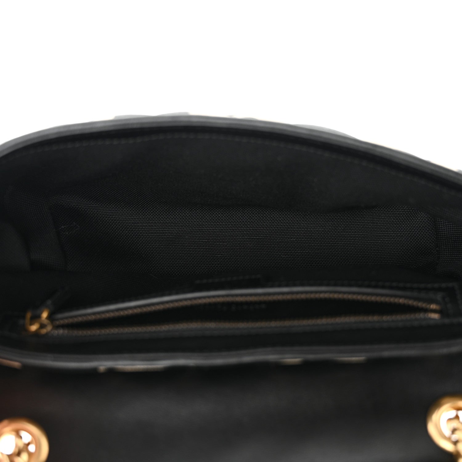 Gucci Canvas Matelasse Diagonal Polka Dot Small GG Marmont Shoulder Bag Black White 5 of 11