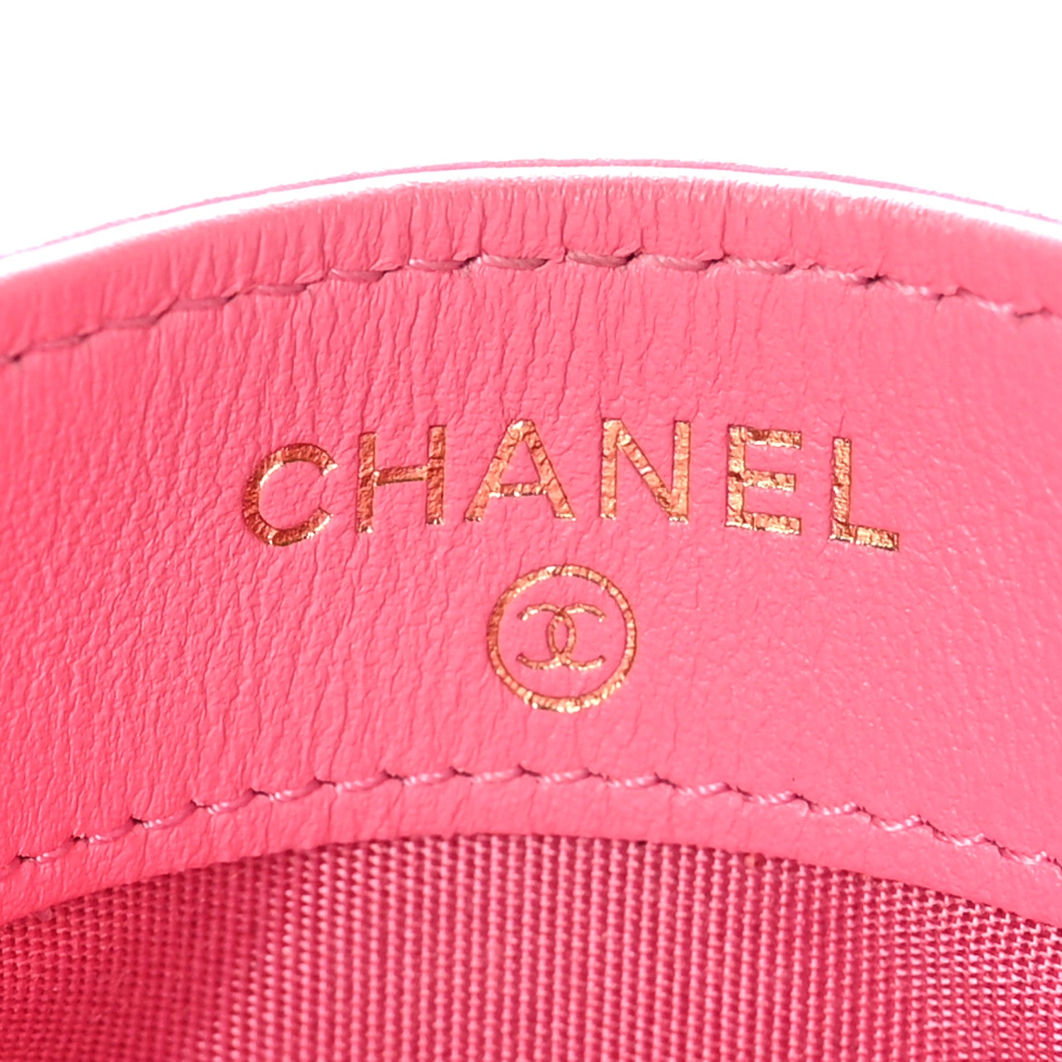 Chanel Lambskin Quilted Chanel 19 Card Holder Dark Pink 9 of 11