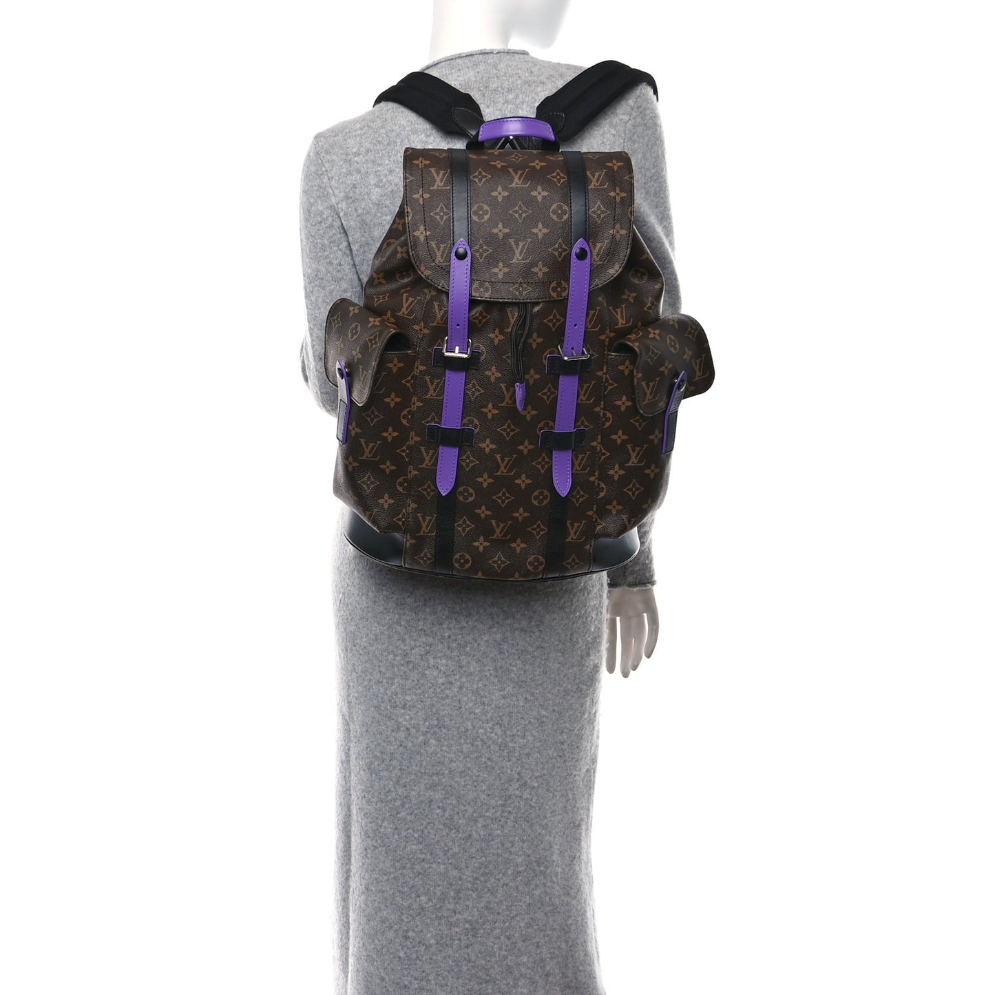 Monogram Macassar Christopher MM Backpack Purple