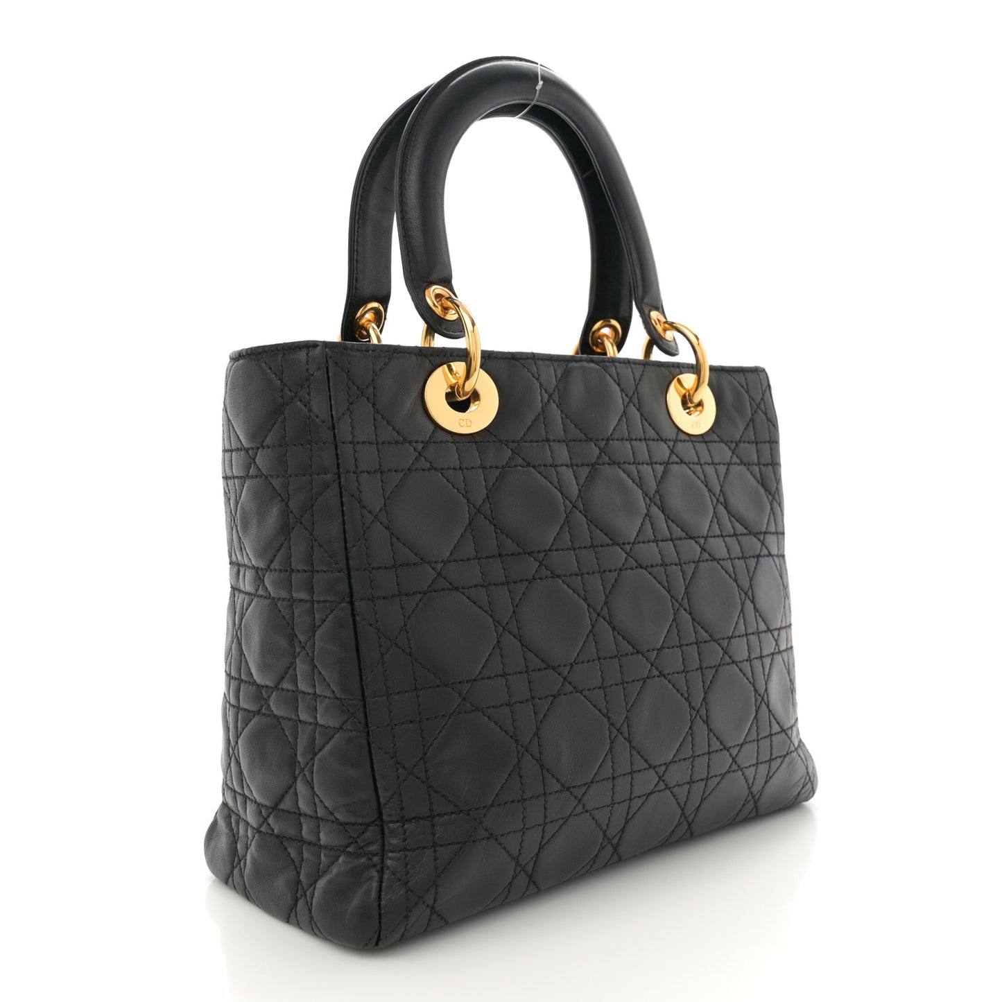 Lambskin Cannage Medium Lady Dior Black