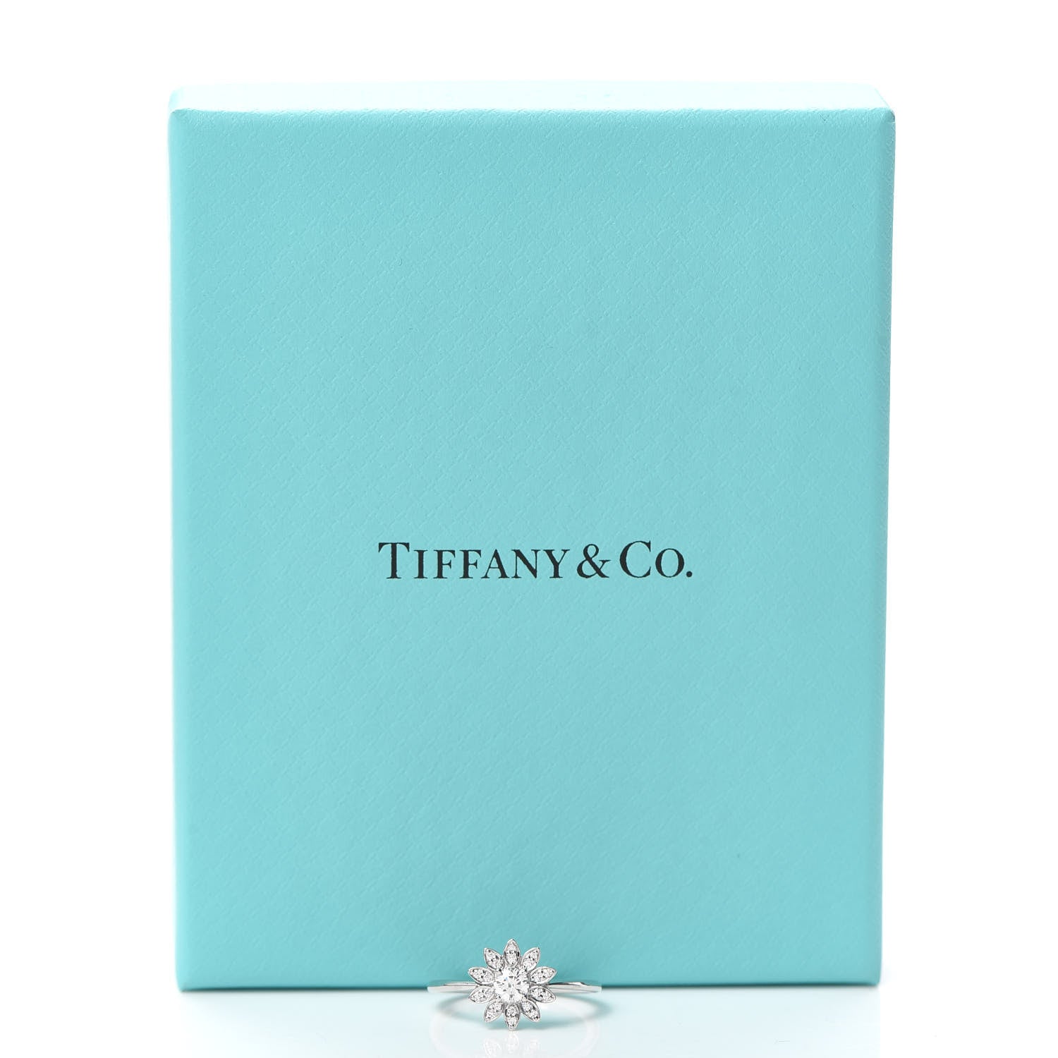 Tiffany Platinum Diamond Enchant Garden Flower Ring 48 4.5 5 of 5