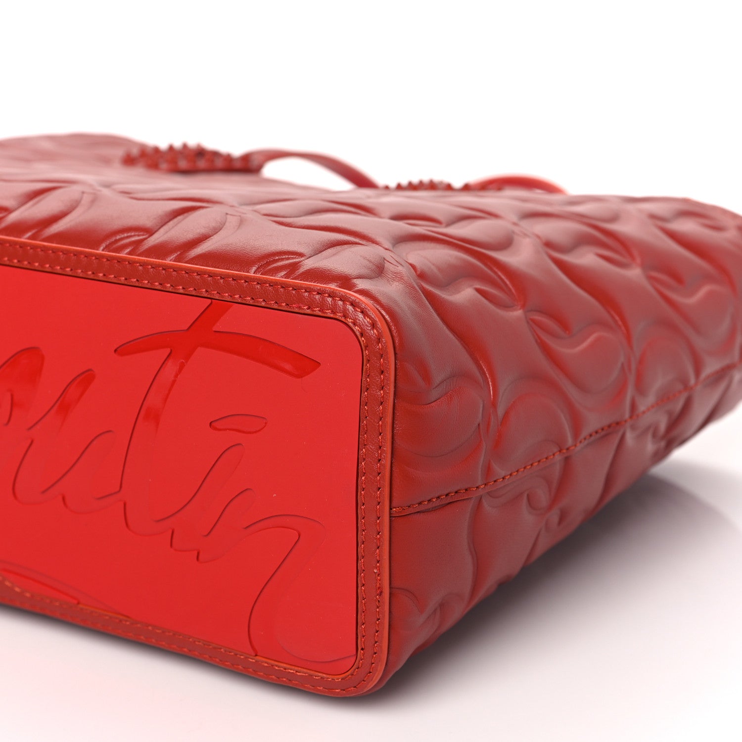 Christian Louboutin Nappa Embossed East West Cabata Tote Rouquine 9 of 10