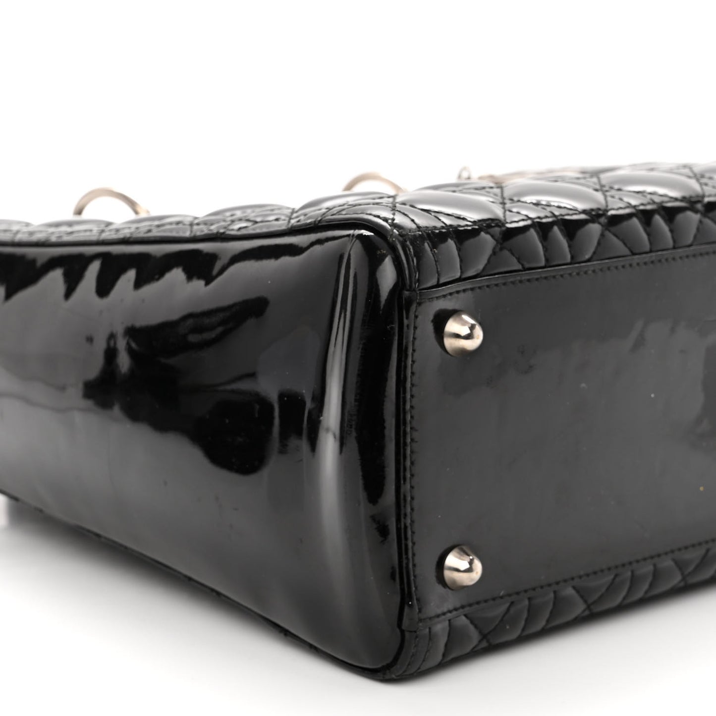 Patent Cannage Large Lady Dior Black