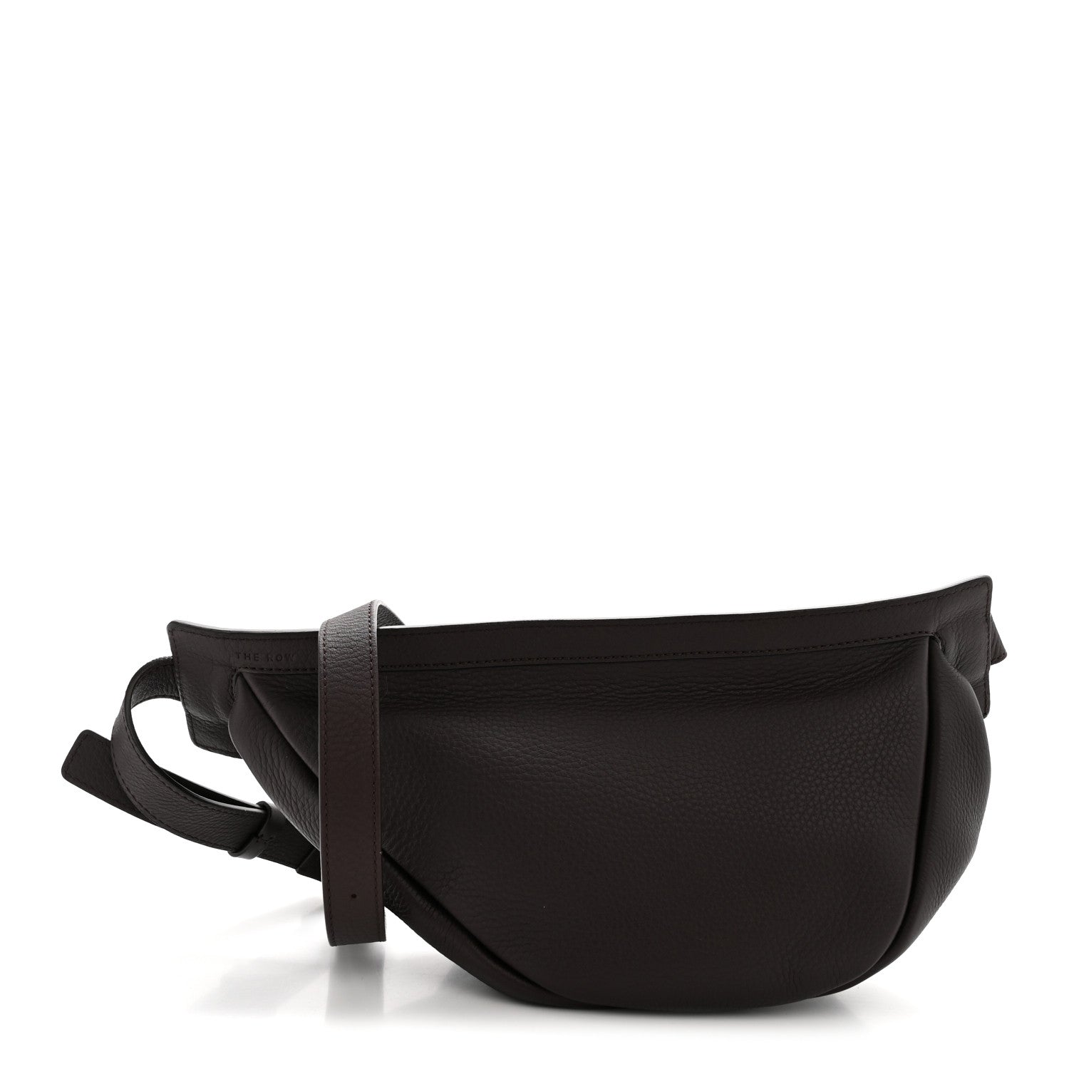 The Row Grained Calfskin Small Slouchy Banana Bag Aubergine