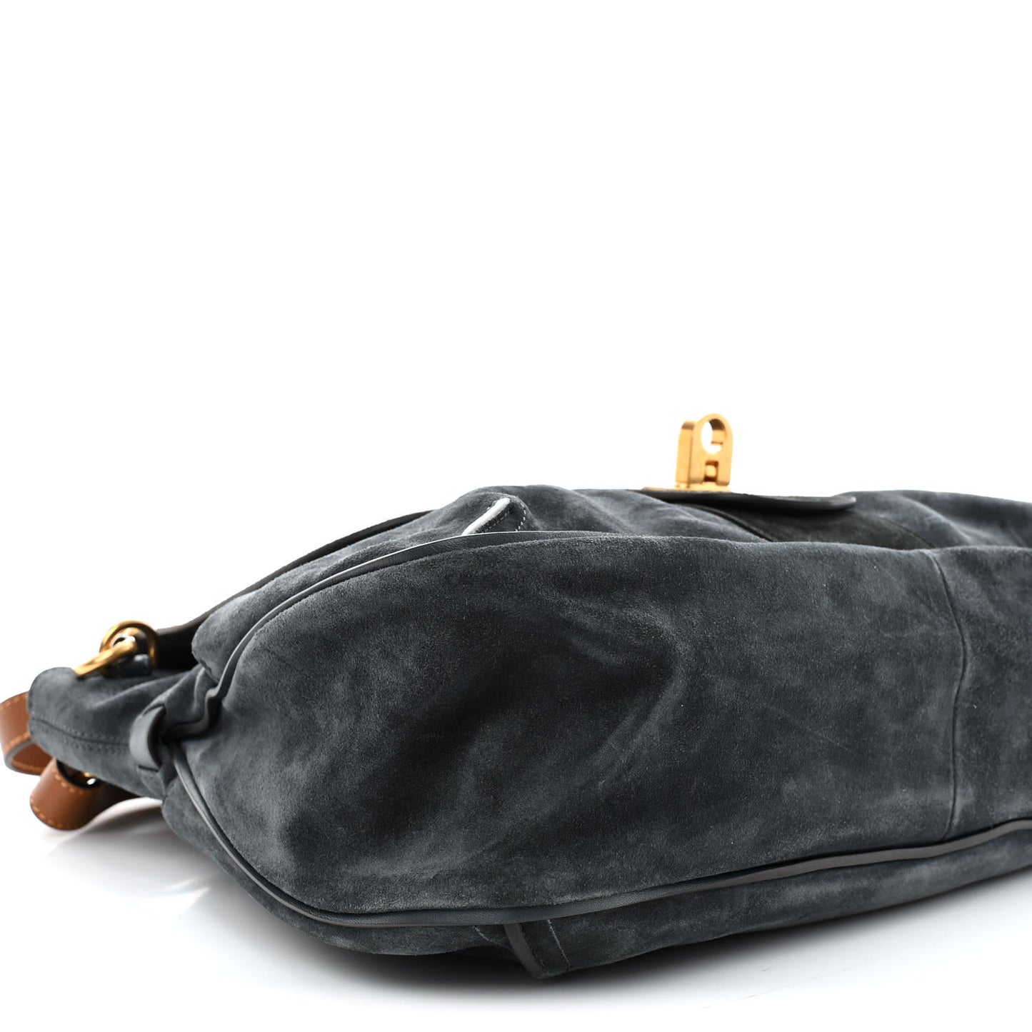 Suede Medium Lexa Shoulder Bag Silver Blue