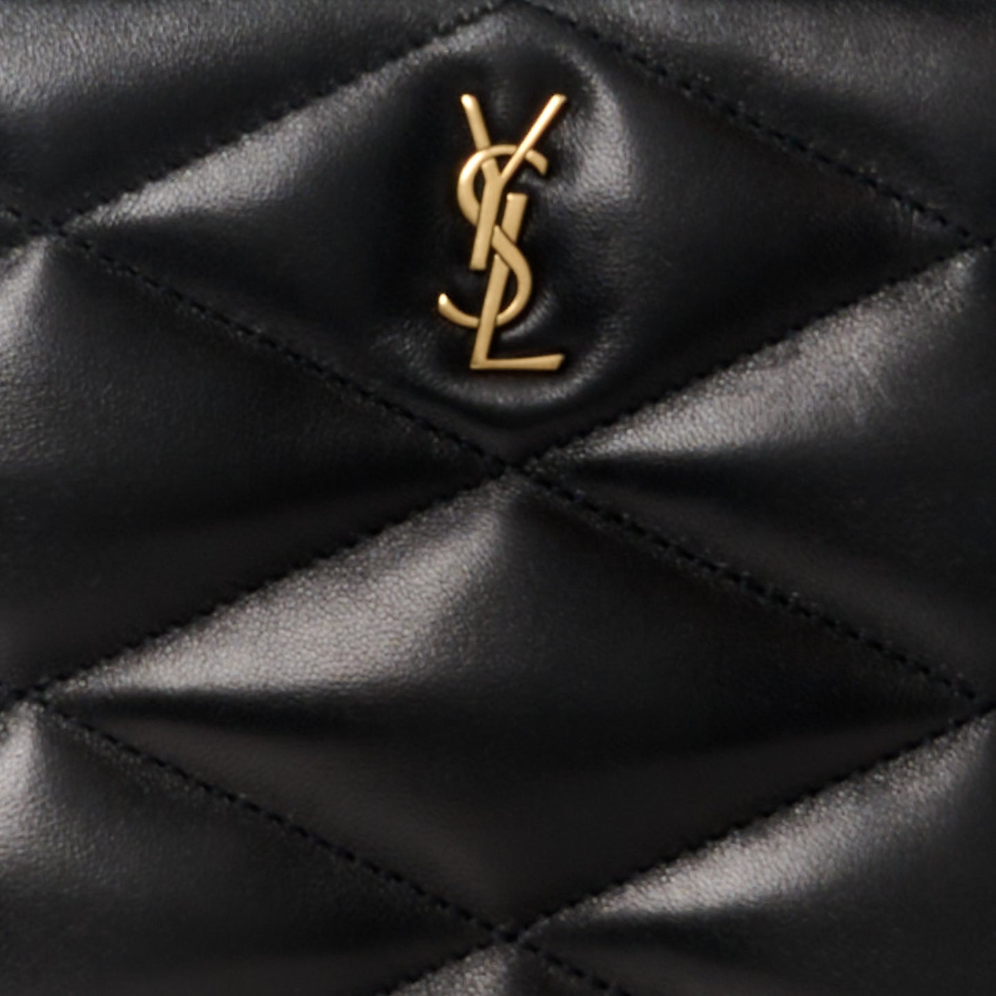 Lambskin Monogram Medium Sade Puffer Pouch Black