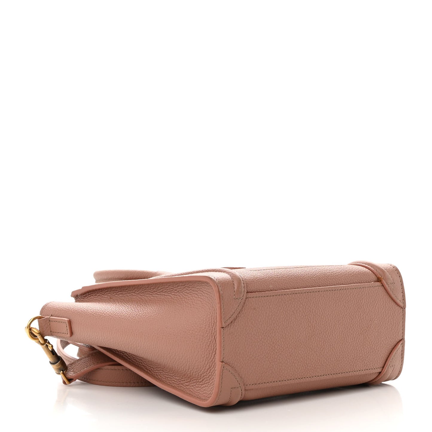 Drummed Calfskin Nano Luggage Antique Rose