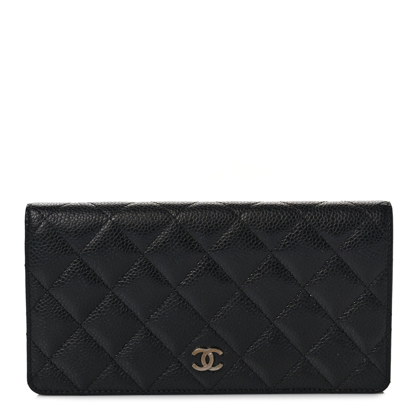 Caviar Quilted Yen Wallet Black