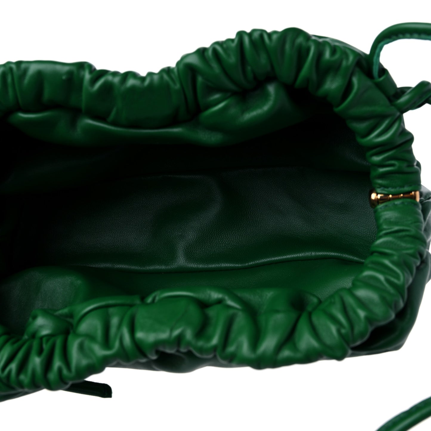 Lambskin Mini Cloud Clutch Green