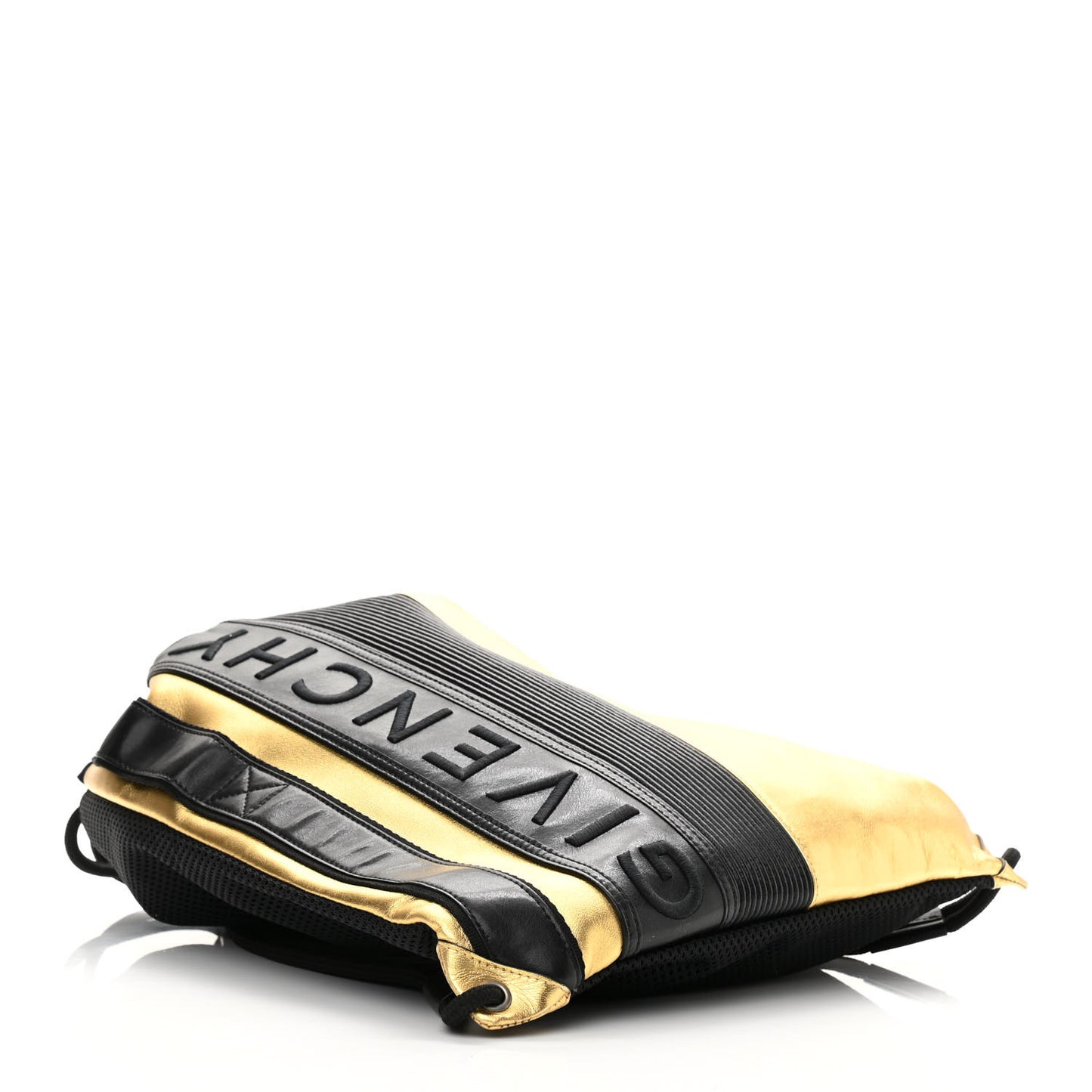 Calfskin MC3 Drawstring Backpack Bag Black Gold