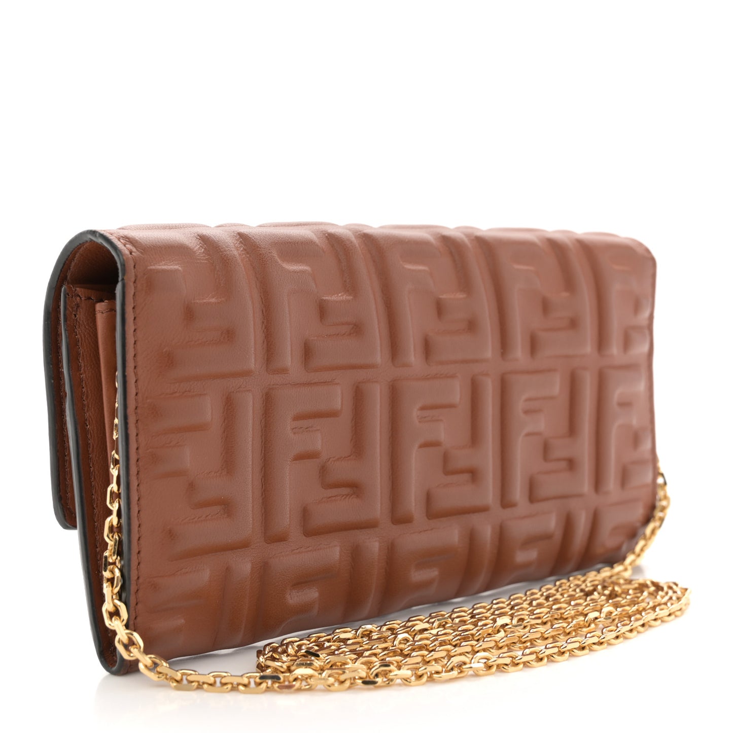 Nappa Matisse FF Embossed Continental Wallet On Chain Coloniale