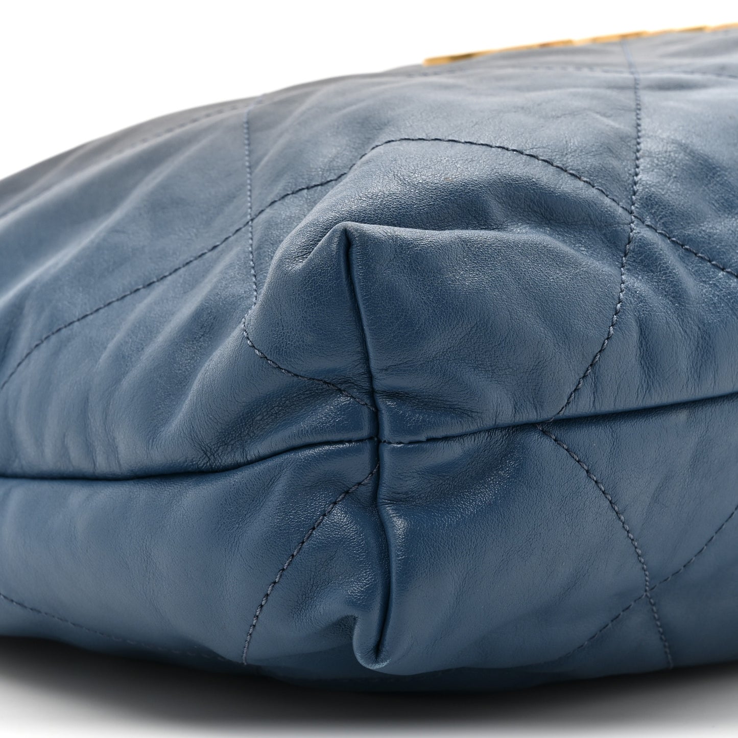 Shaded Calfskin Quilted Chanel 22 Blue Dark Blue