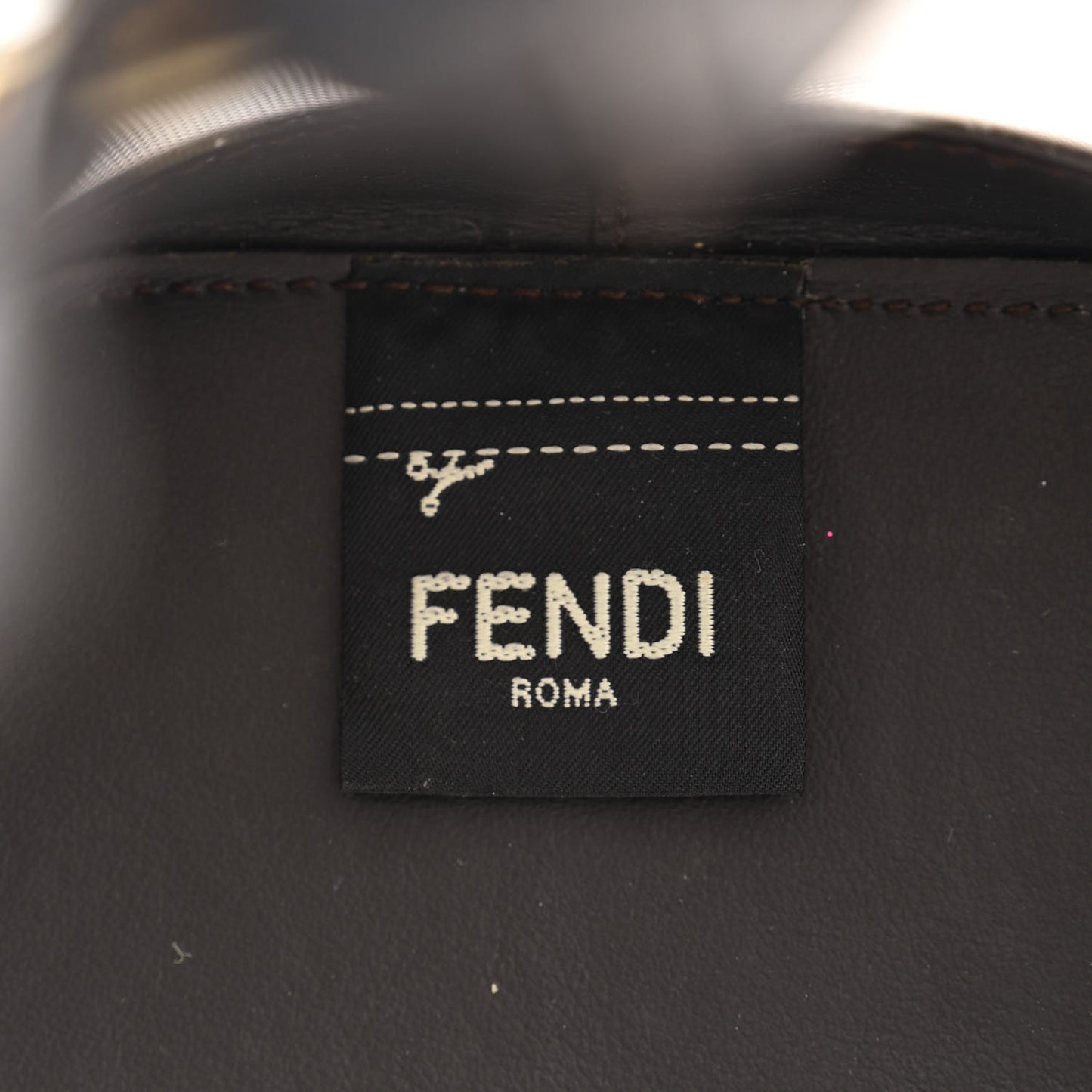 Mesh Vitello Grace F is Fendi FF 1974 Mini Mon Tresor Bucket Bag Marrone Black Ebano