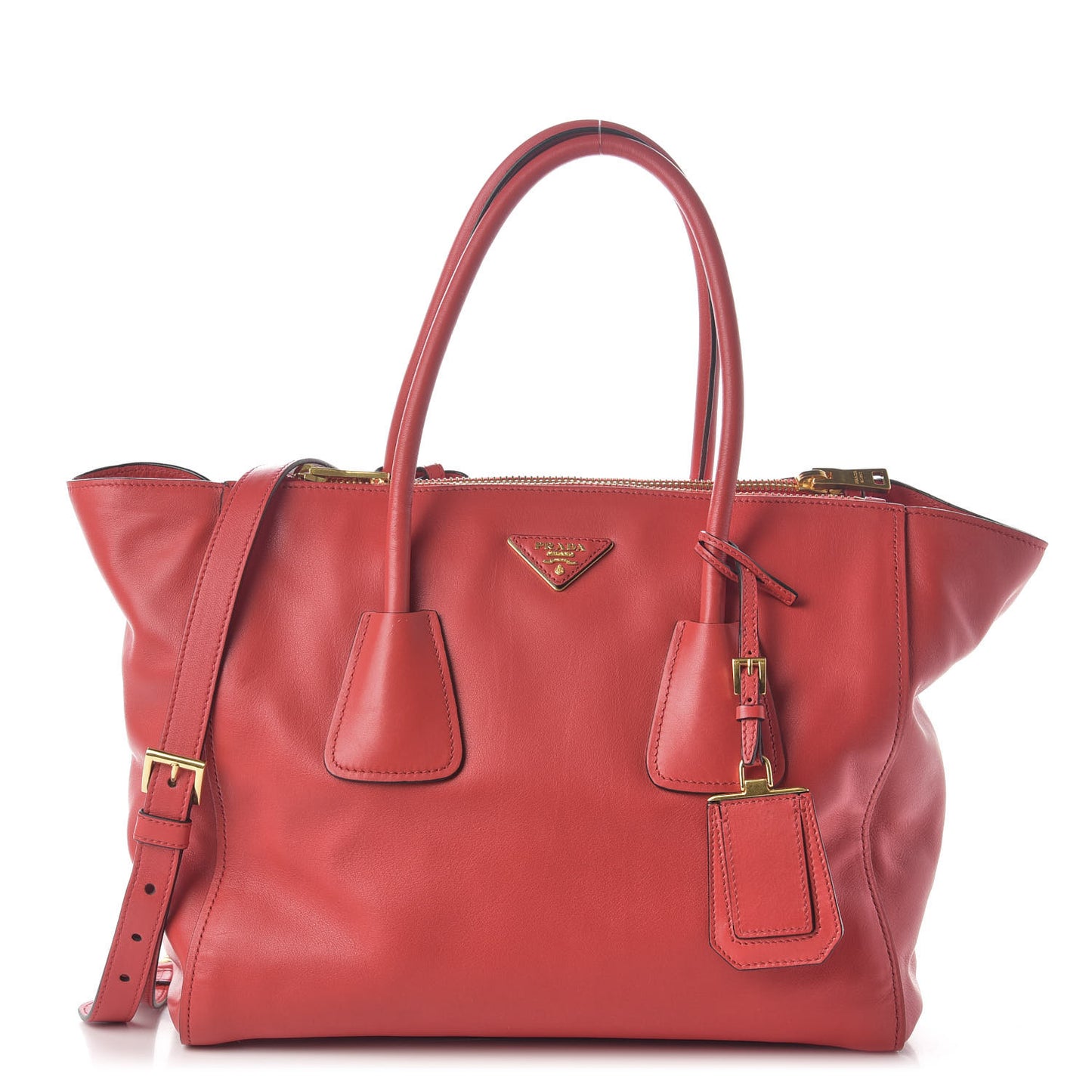 Vitello Soft Twin Pocket Tote Lacca