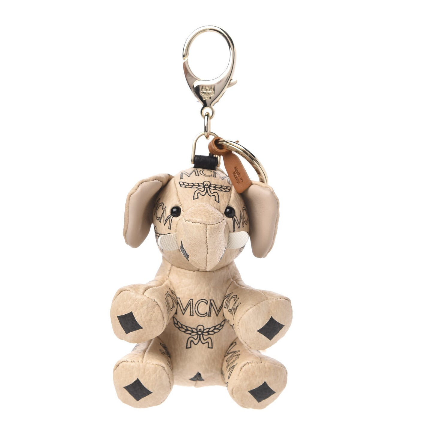 Visetos Zoo Elephant Key Ring Bag Charm Beige