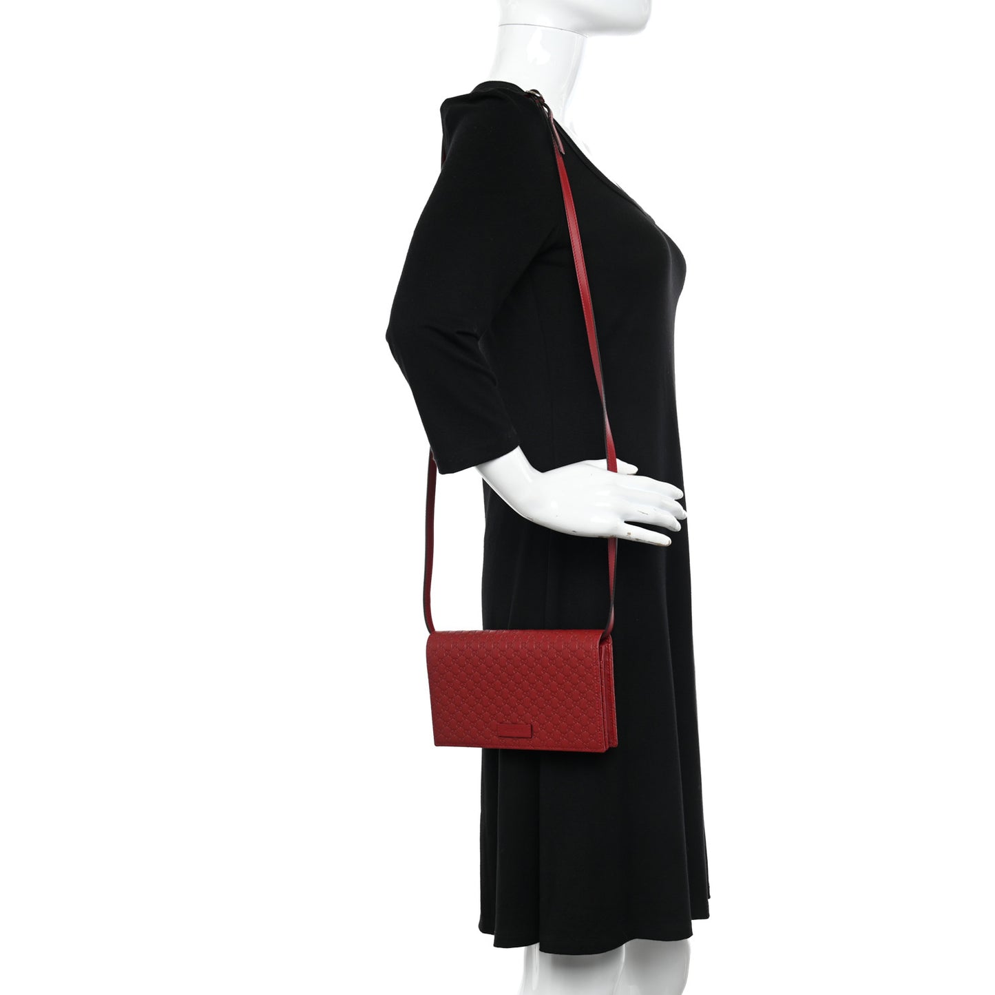 Microguccissima Crossbody Wallet Red