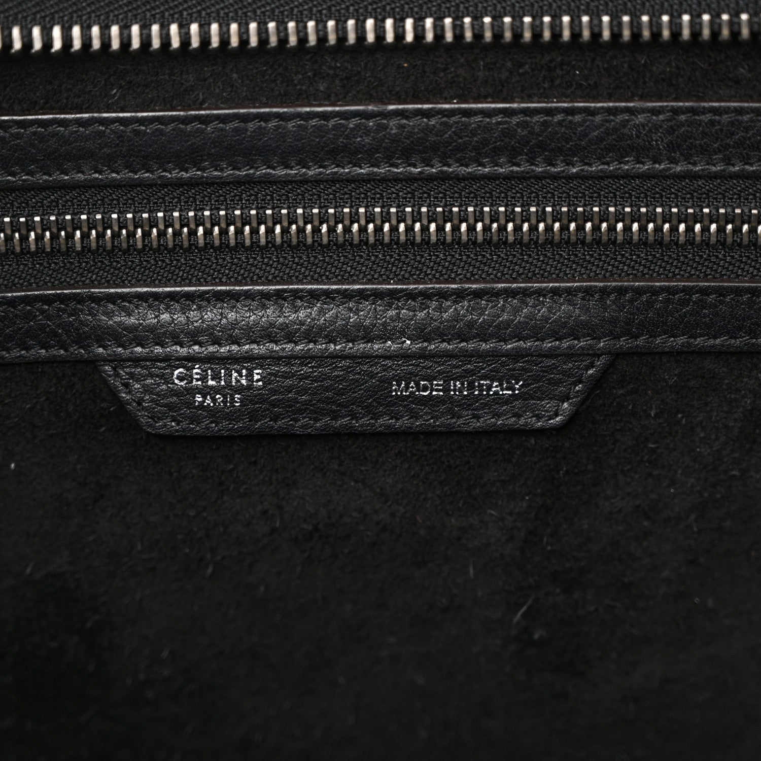 Celine Drummed Calfskin Mini Luggage Black 6 of 15