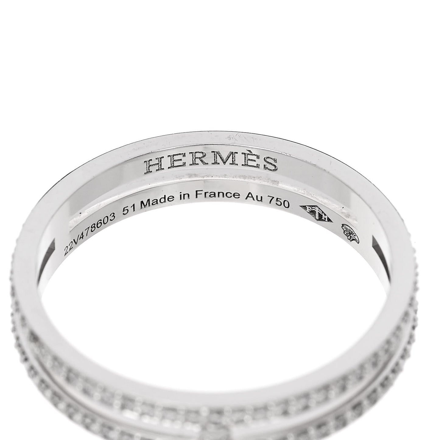 18K White Gold Diamond Ariane Wedding Band Ring 51 5.75