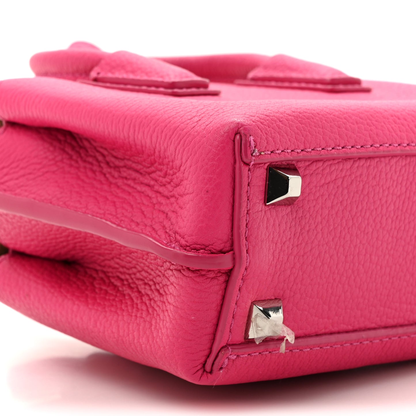 Grained Calfskin X-Mini Milla Tote Beetroot Pink