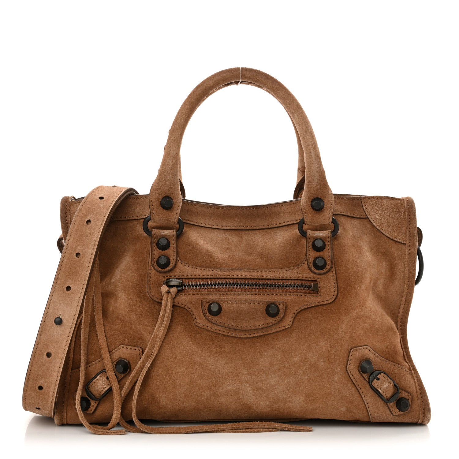 Balenciaga Waxed Suede Calfskin Classic Hardware Small Le City