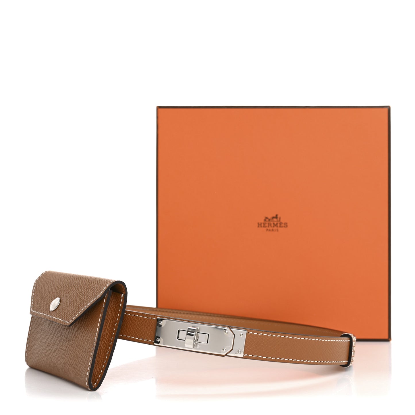 Epsom Kelly Pocket Belt Gold