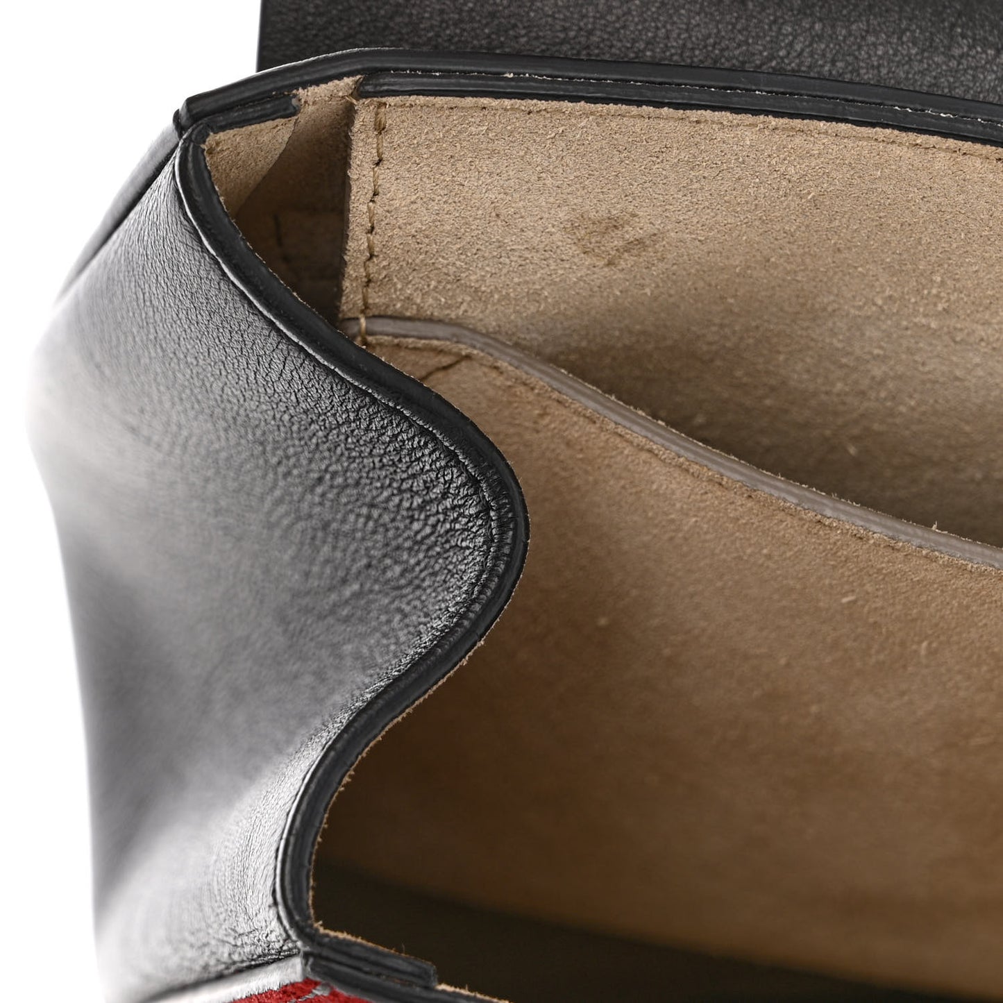 Suede Calfskin Wonder Woman Patchwork Drew Shoulder Bag Black