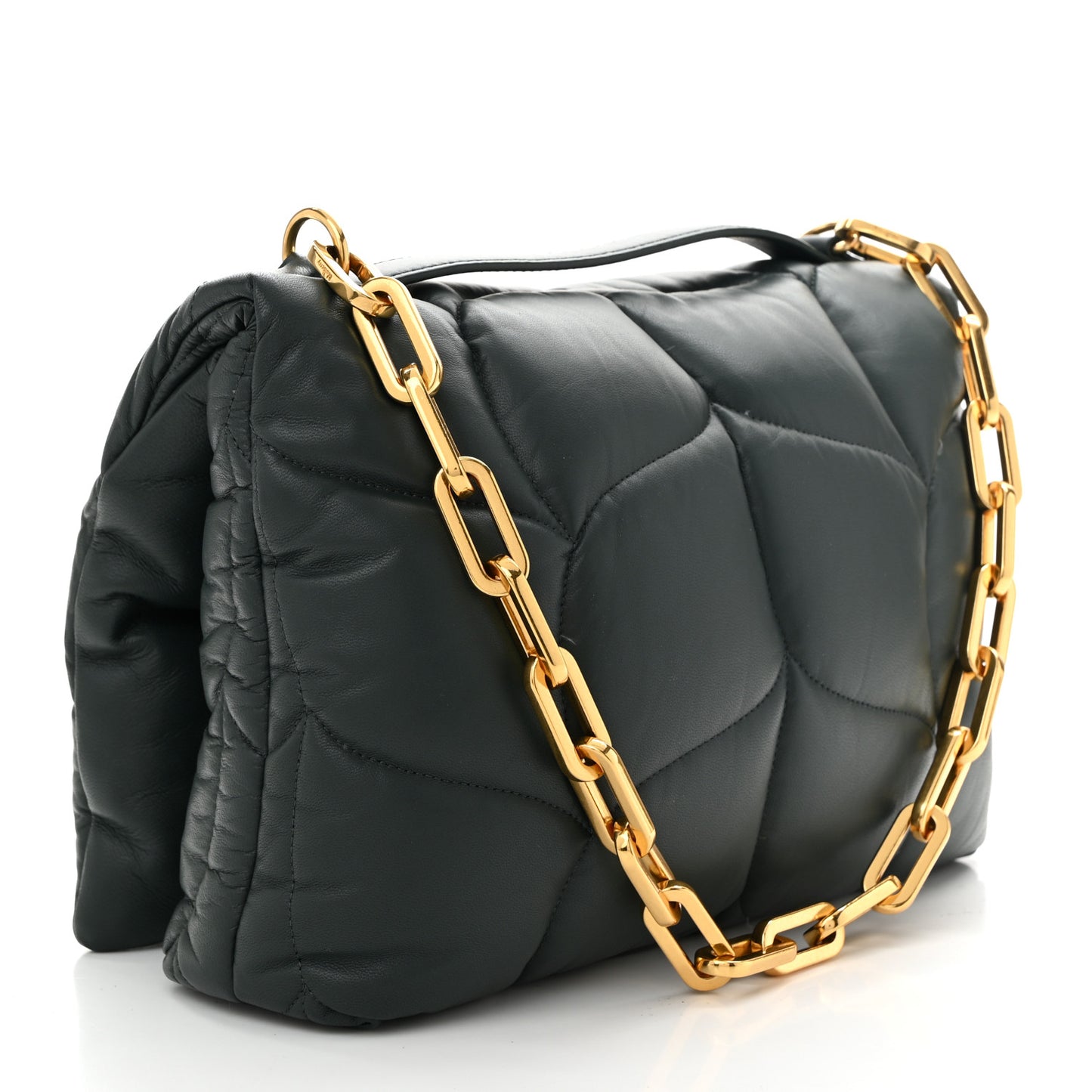 Nappa Pillow Quilted Little Softie Bag Mulberry Green
