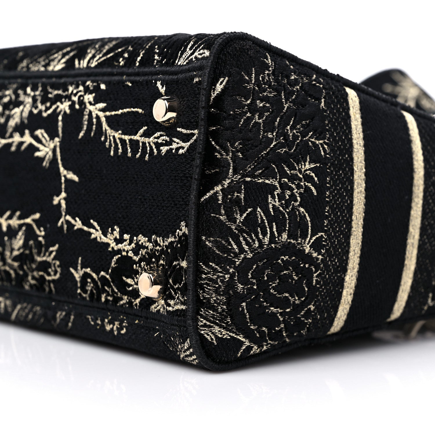 Christian Dior Toile de Jouy Embroidered Medium Lady D-Lite Black 8 of 10