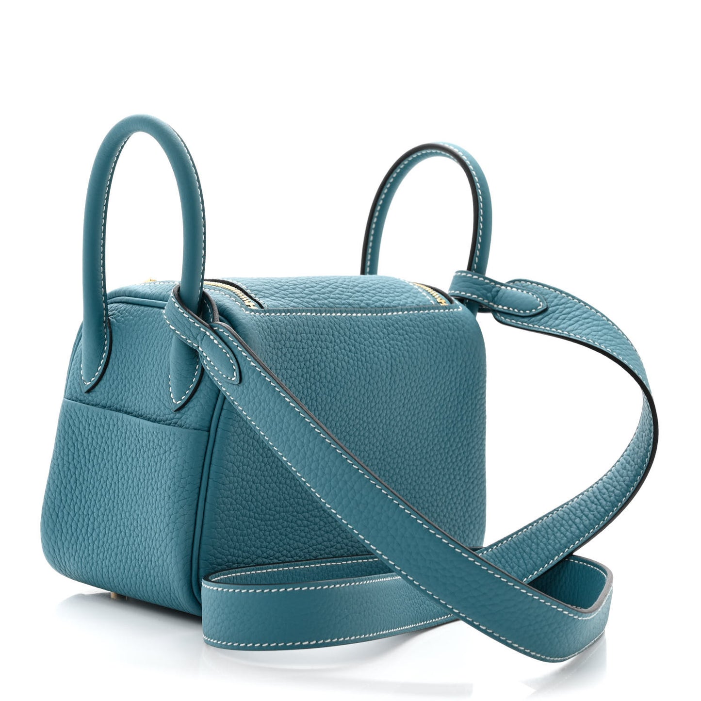 Taurillon Clemence Mini Lindy 20 New Bleu Jean