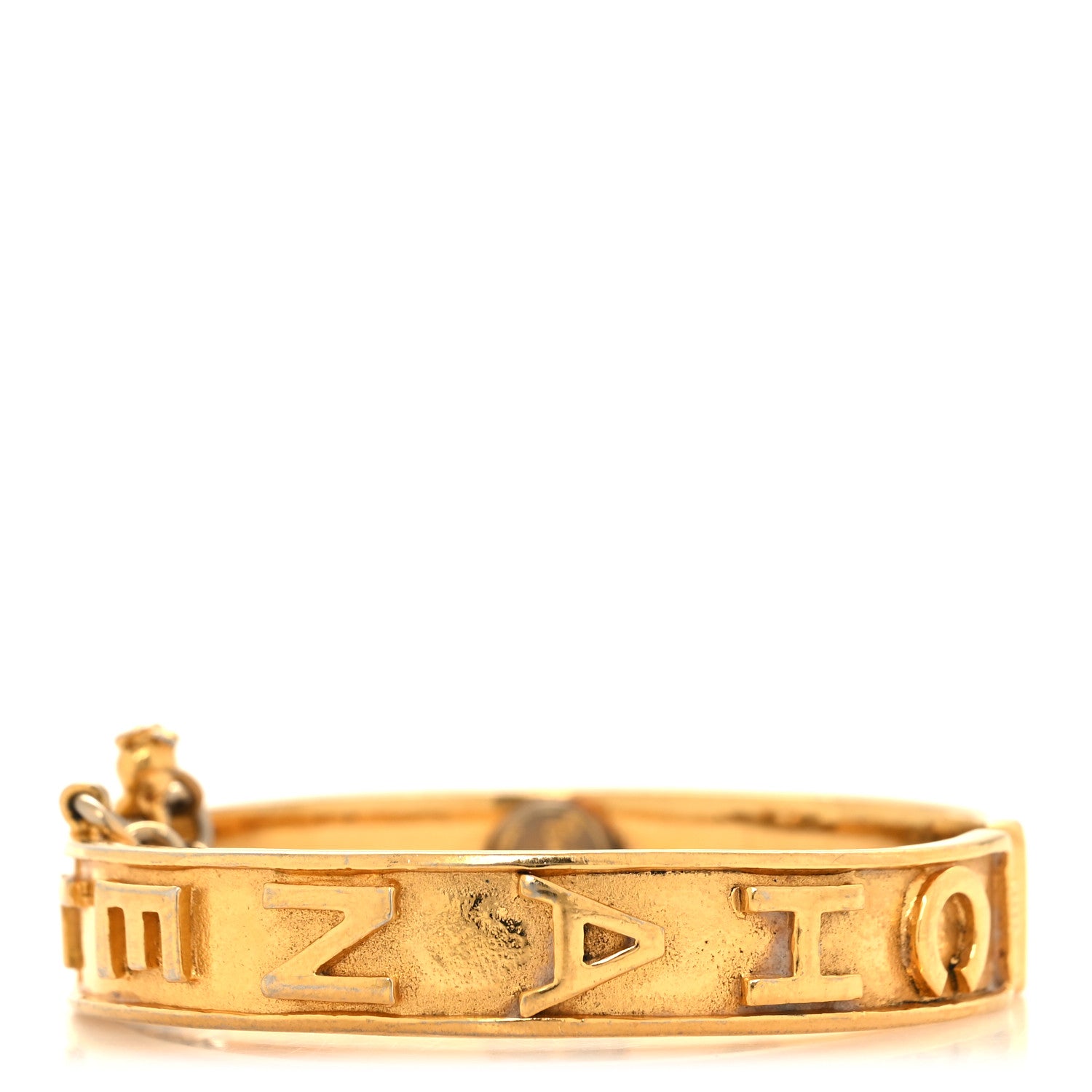 Chanel Metal Logo Cuff Bracelet Gold 3 of 5