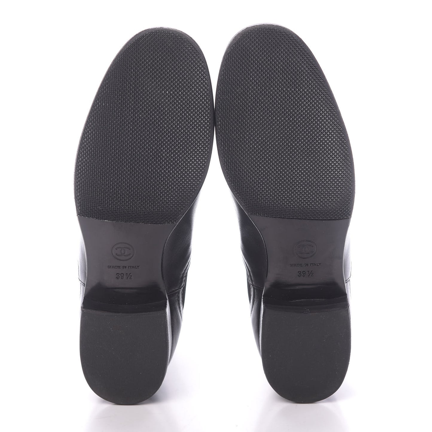 Calfskin Elastic Short Boots 39.5 Black