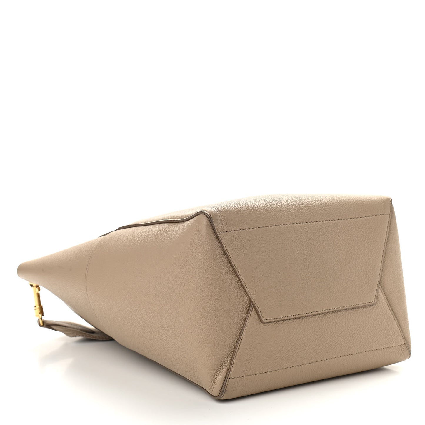 Soft Grained Calfskin Sangle Bucket Bag Dune