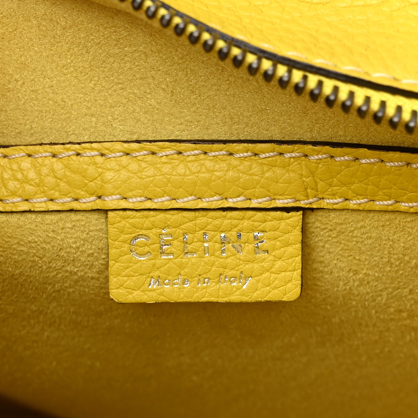 Drummed Calfskin Nano Luggage Citron