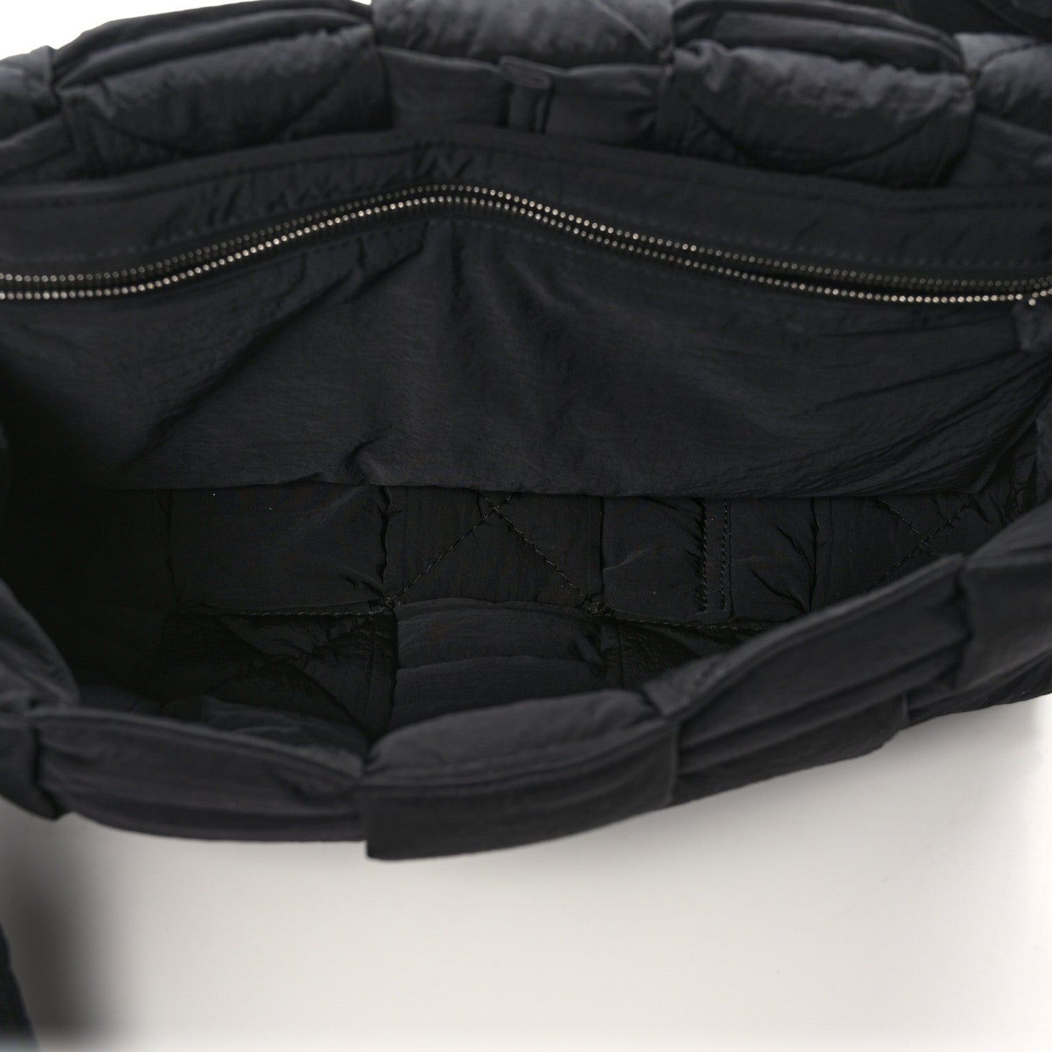 Bottega Veneta Nylon Intrecciato Padded Tech Maxi Cassette Bag Black 5 of 12