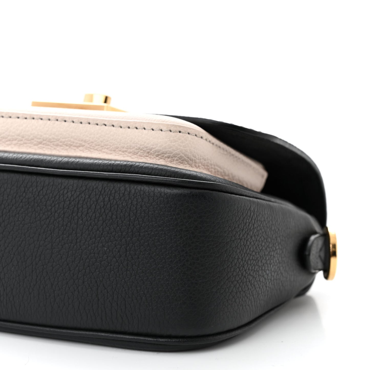 Grained Calfskin Lockme Tender Black